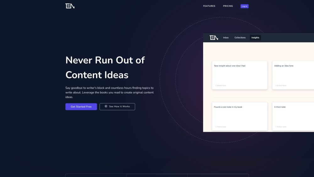 ThinkerNotes Website screenshot