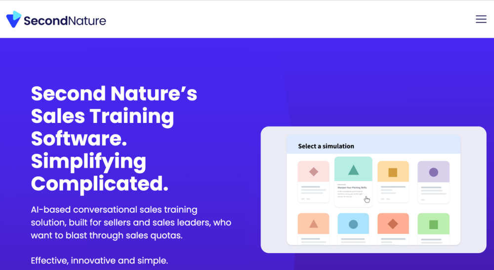 Second Nature Website screenshot