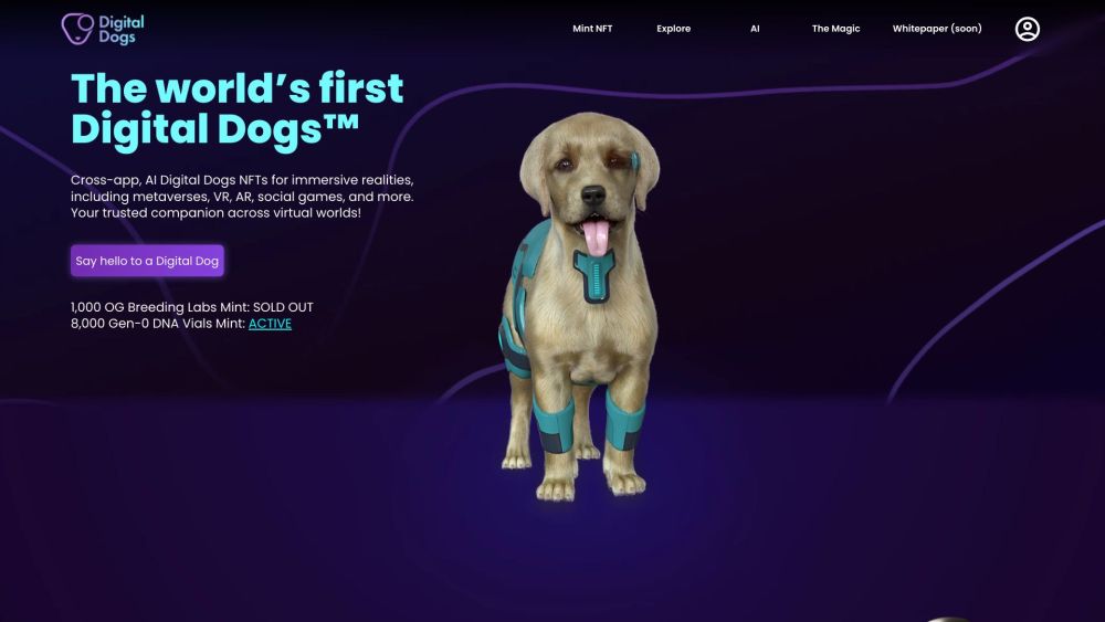 The Digital Dogs Website screenshot