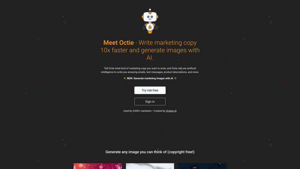 Octie.ai Website screenshot