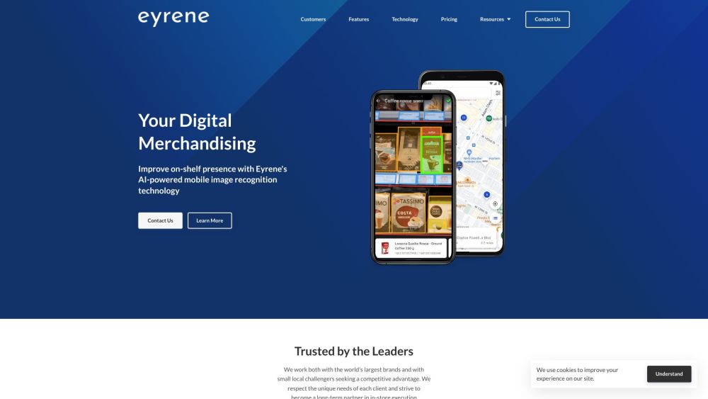 Eyrene - Your Digital Merchandising Website screenshot