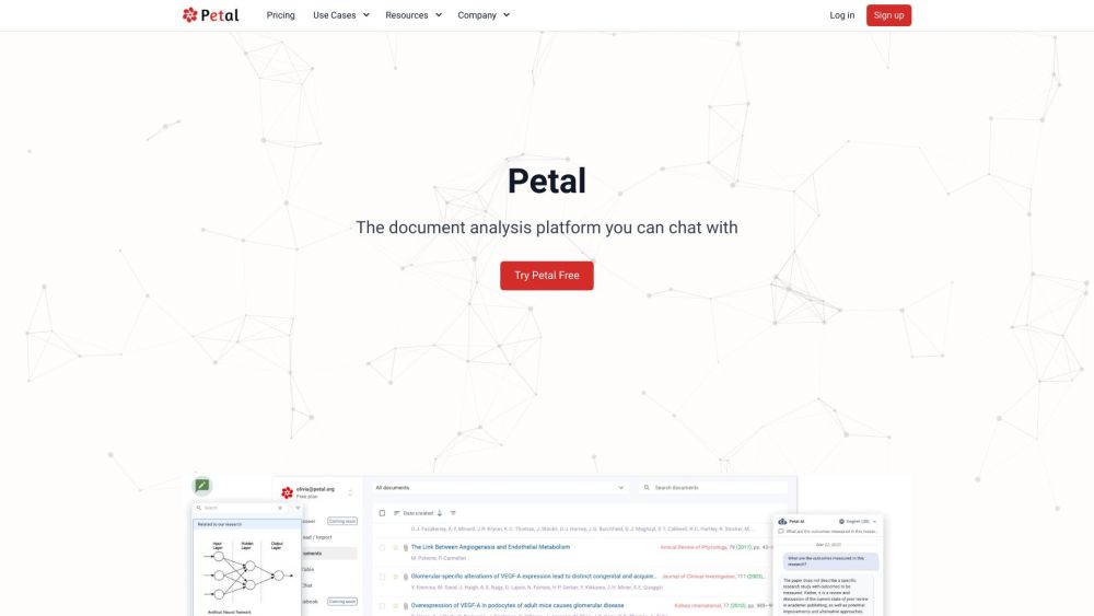 Petal Website screenshot