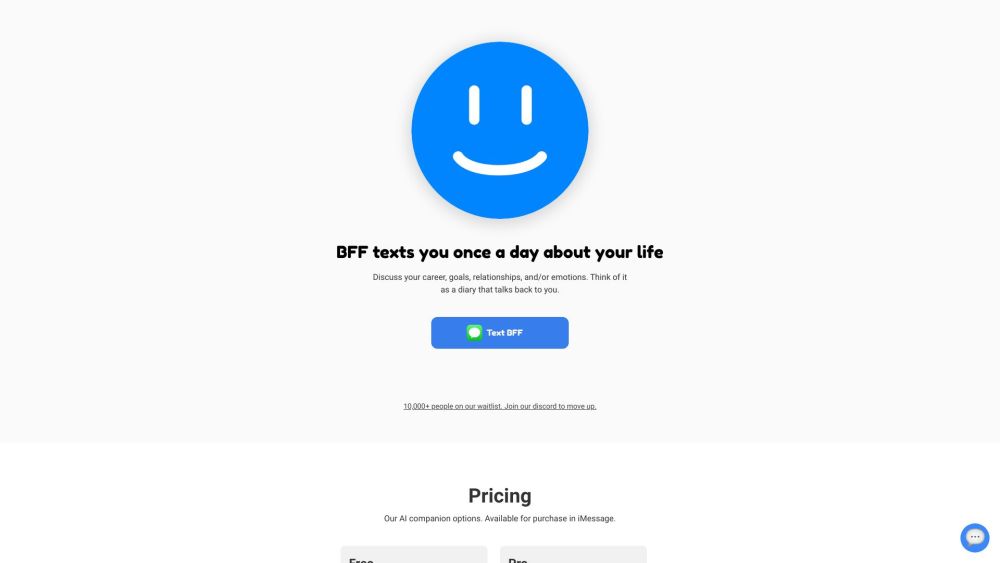 BFF Website screenshot