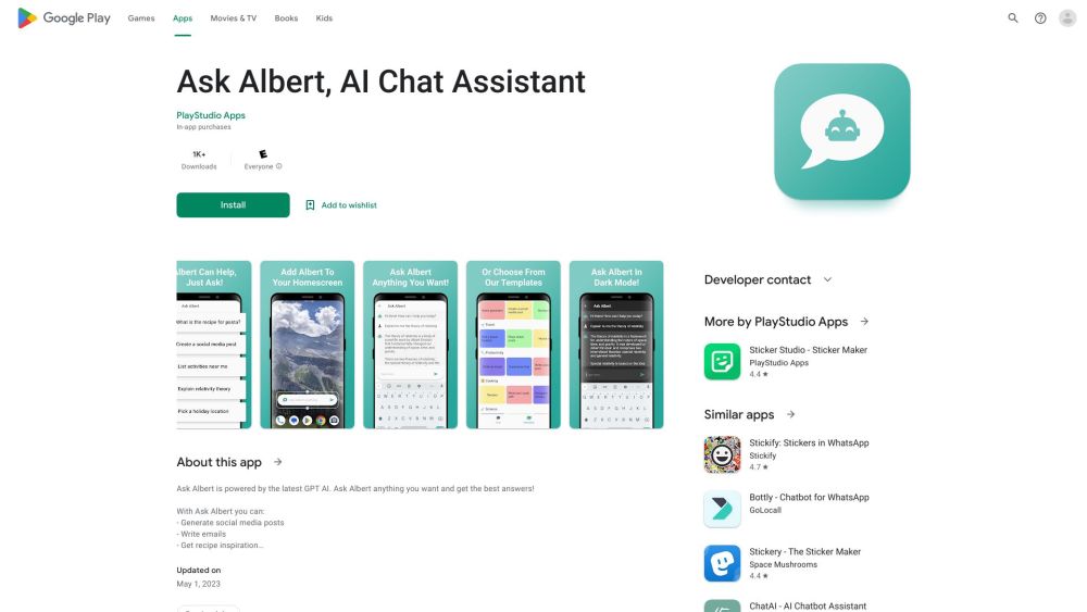 Ask Albert Website screenshot