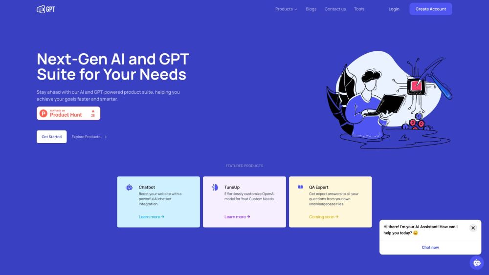 YourGPT - Advanced AI and GPT Suite for Business Optimization Website screenshot