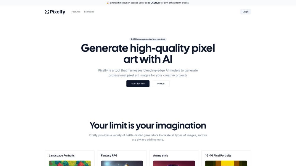 Pixelfy Website screenshot