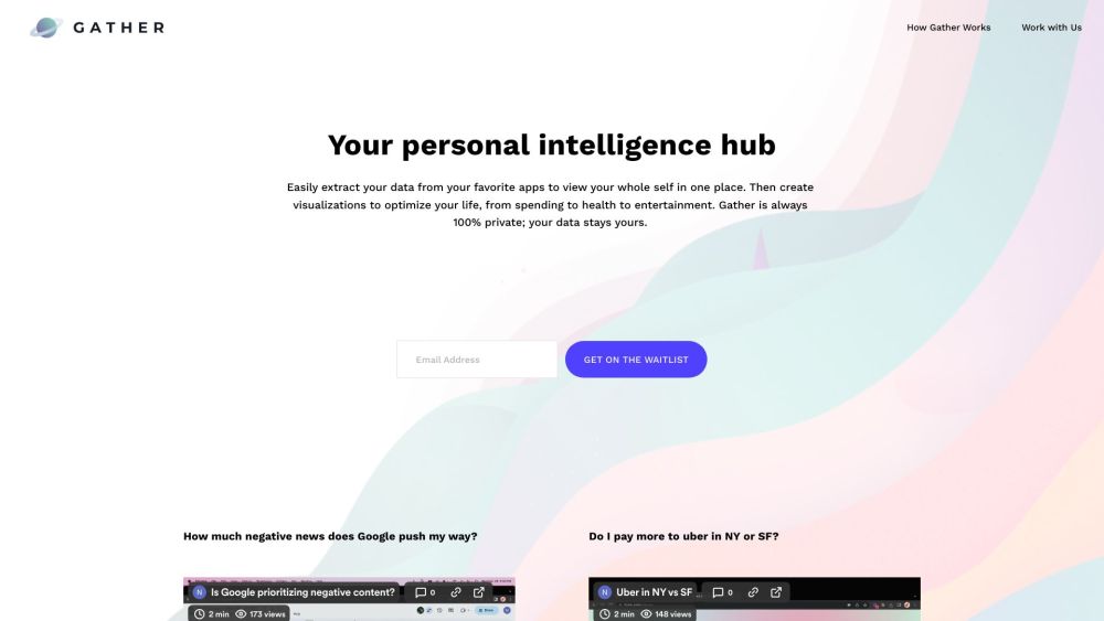 Gather Website screenshot