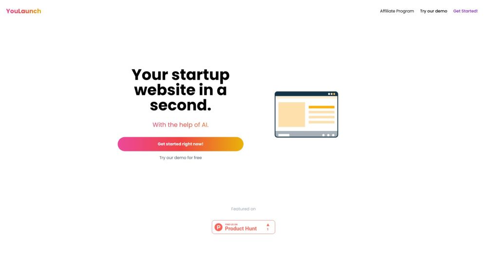 YouLaunch Website screenshot