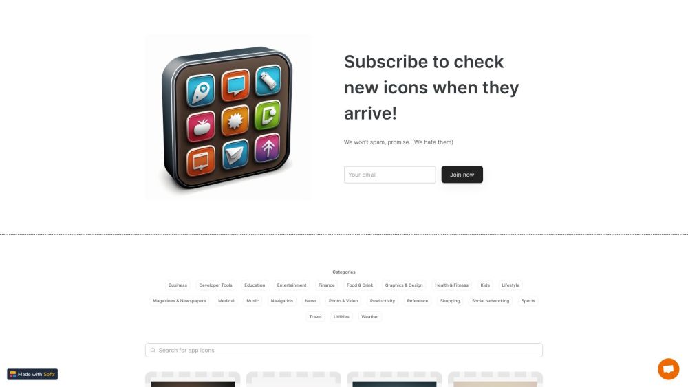 IconMaker - AI-Generated App Icons for Sale Website screenshot