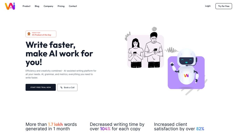 Writee - Your complete AI Writing Assistant Website screenshot