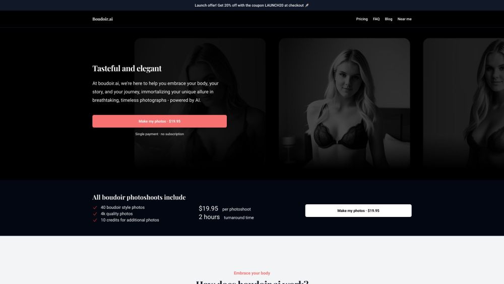 Boudoir.ai Website screenshot