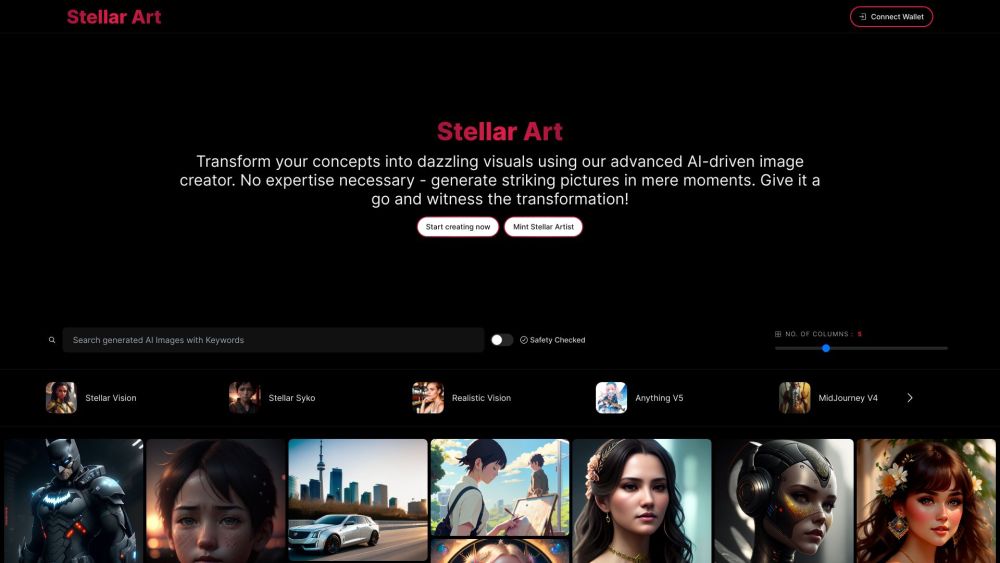 Stellar Art Website screenshot