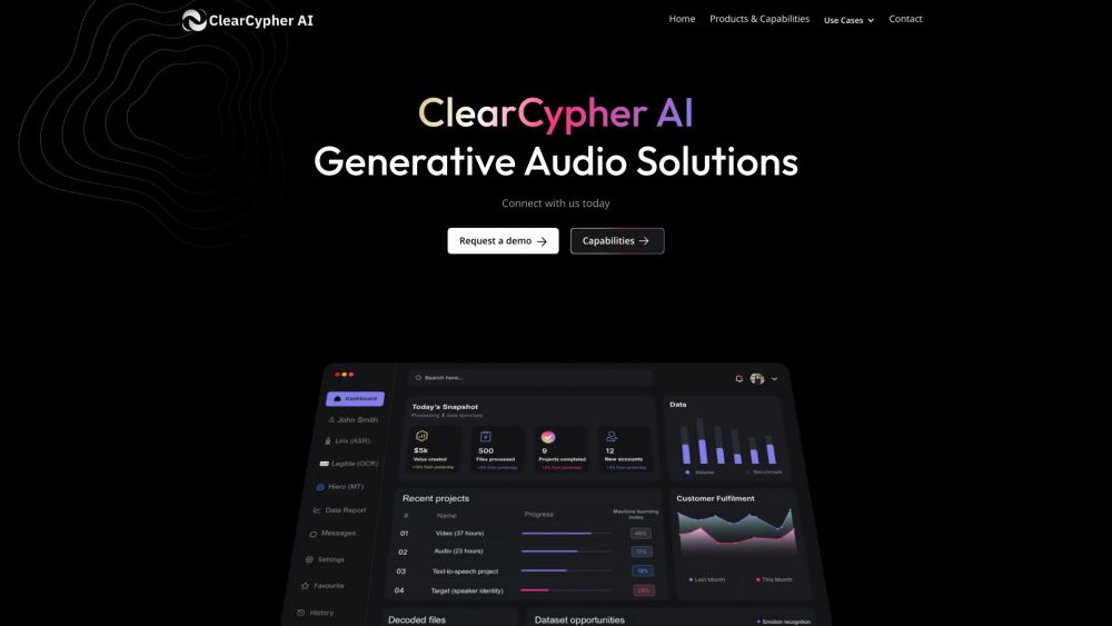 ClearCypherAI Website screenshot