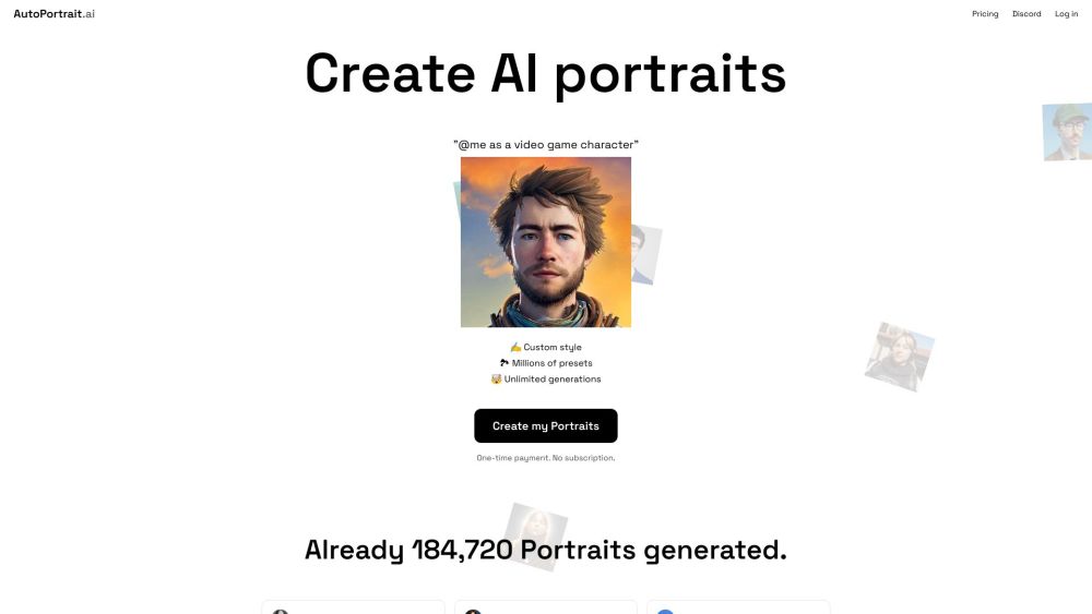 AutoPortrait.ai Website screenshot