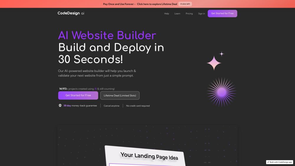 CodeDesign.ai Website screenshot
