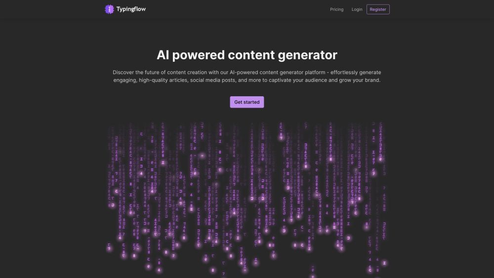 Typingflow Website screenshot