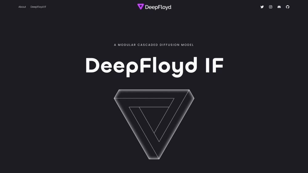 DeepFloyd Website screenshot