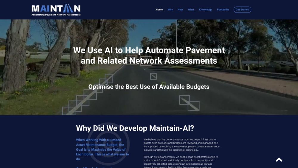 Maintain-AI Website screenshot