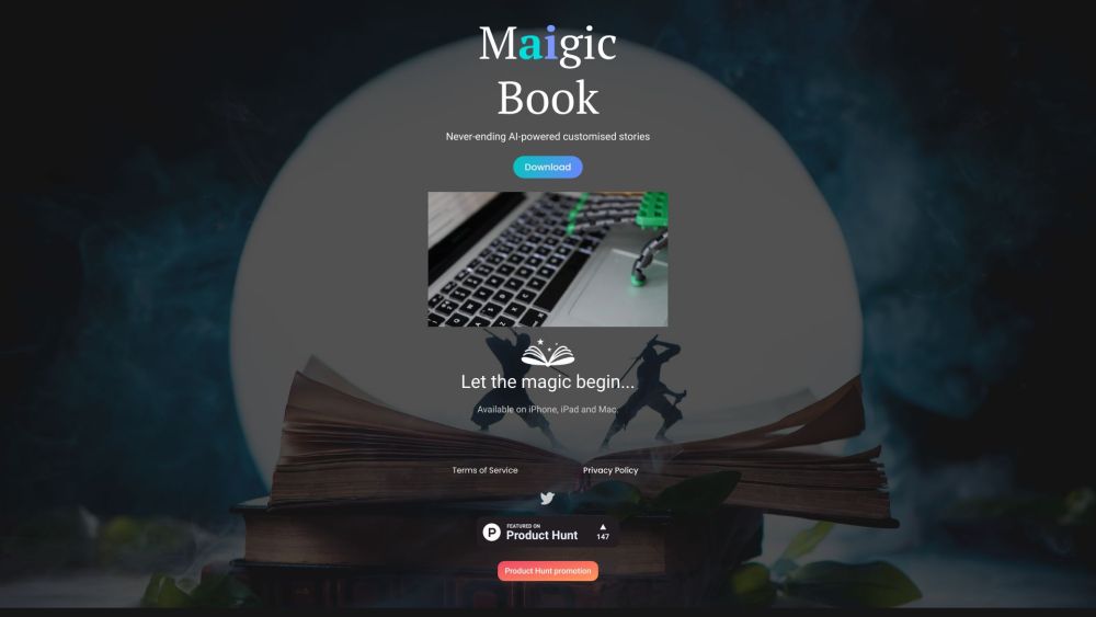 Magic Book Website screenshot