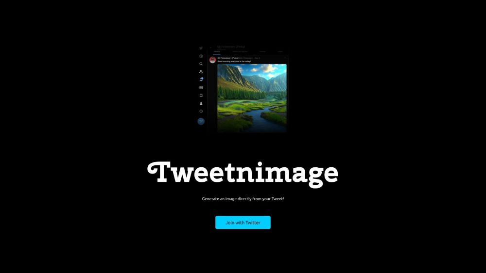 Tweetnimage Website screenshot