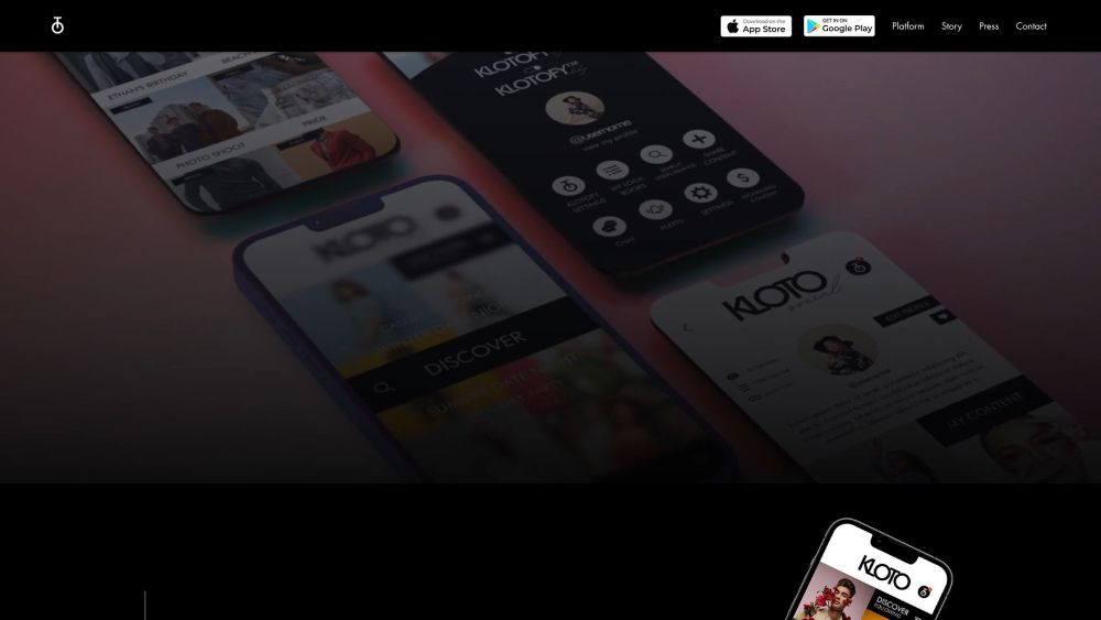 KLOTO Website screenshot