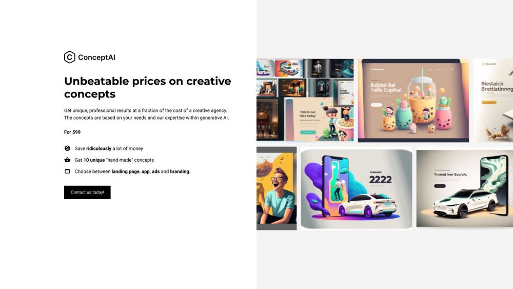 Creative Concepts Website screenshot