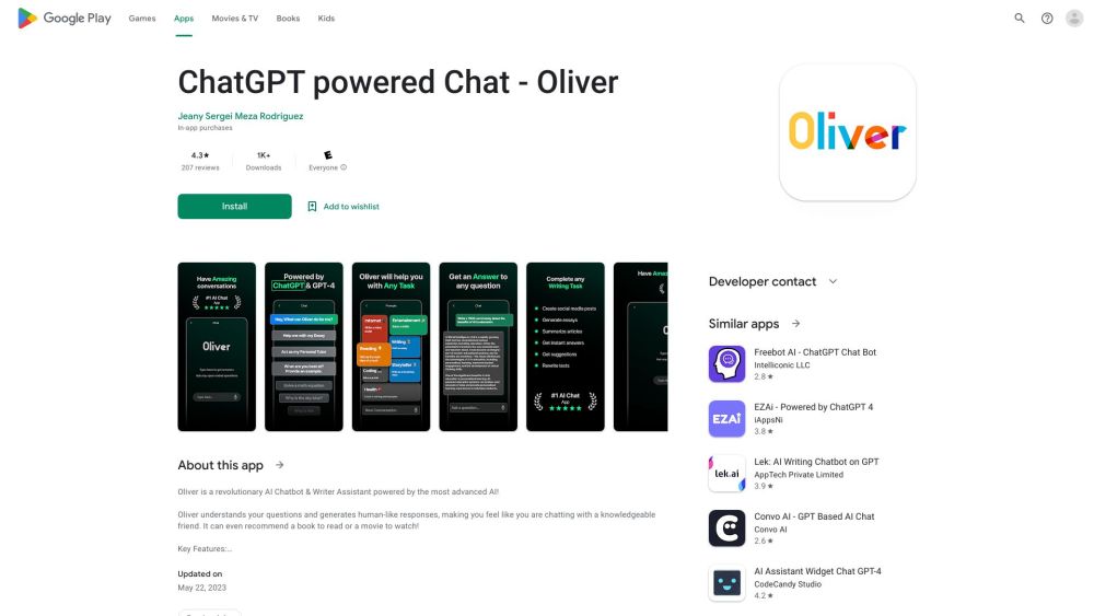 Oliver AI Website screenshot