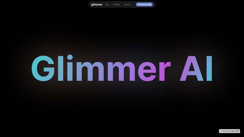 Glimmer AI Website screenshot