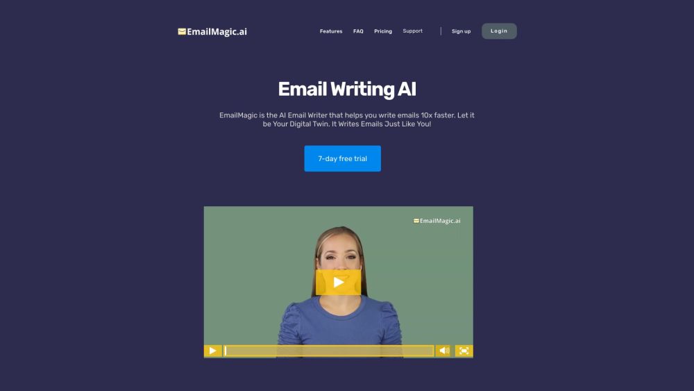 EmailMagic AI Website screenshot