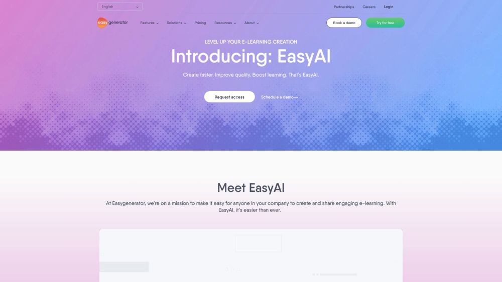 Easygenerator Website screenshot