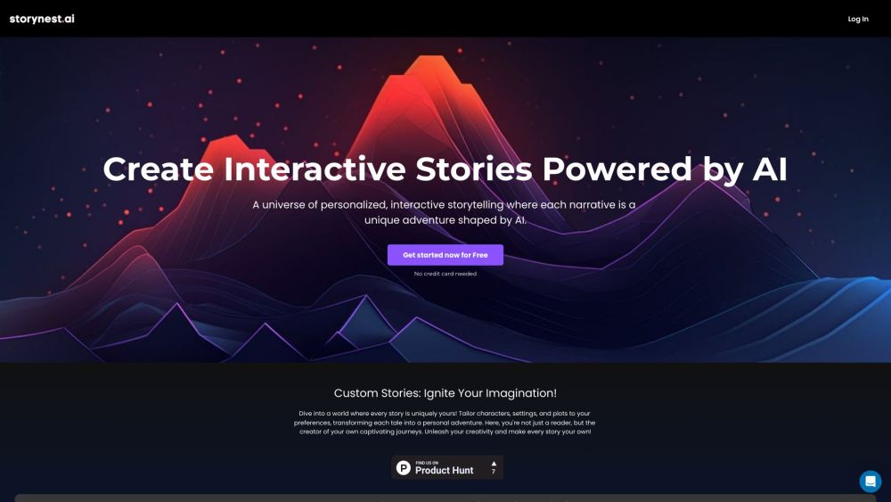 StoryNest.ai Website screenshot