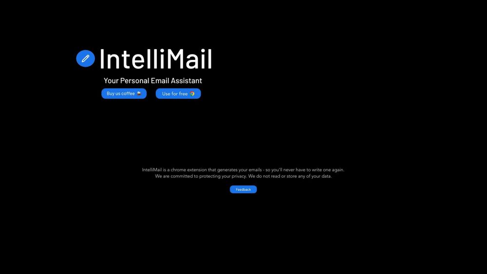 IntelliMail Website screenshot