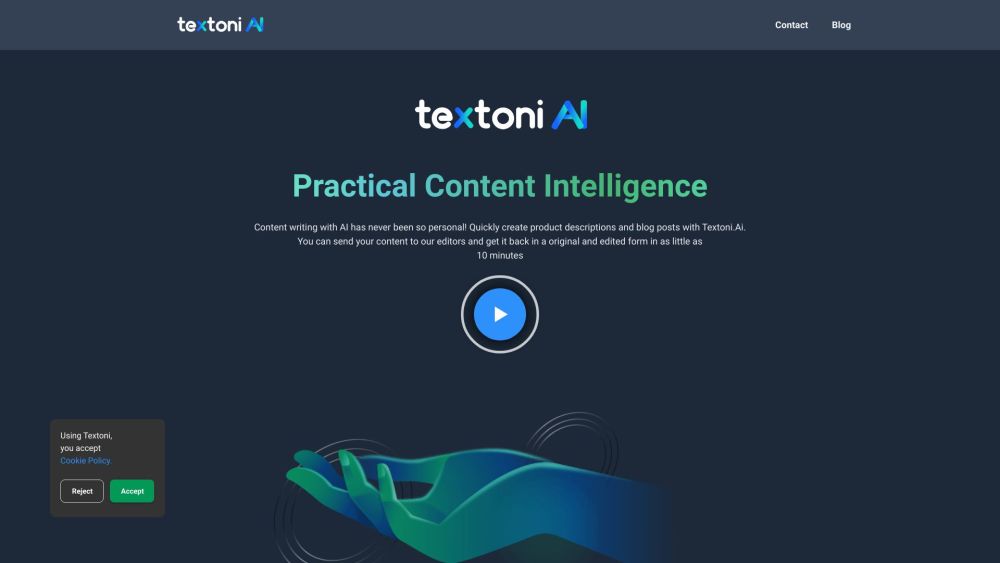 Textoni.AI Website screenshot