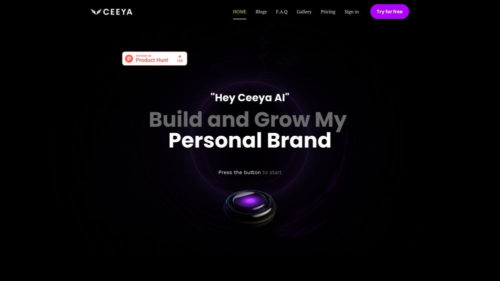 Ceeya Website screenshot