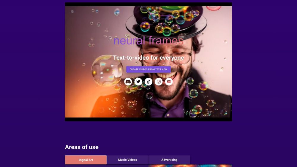 neural frames Website screenshot