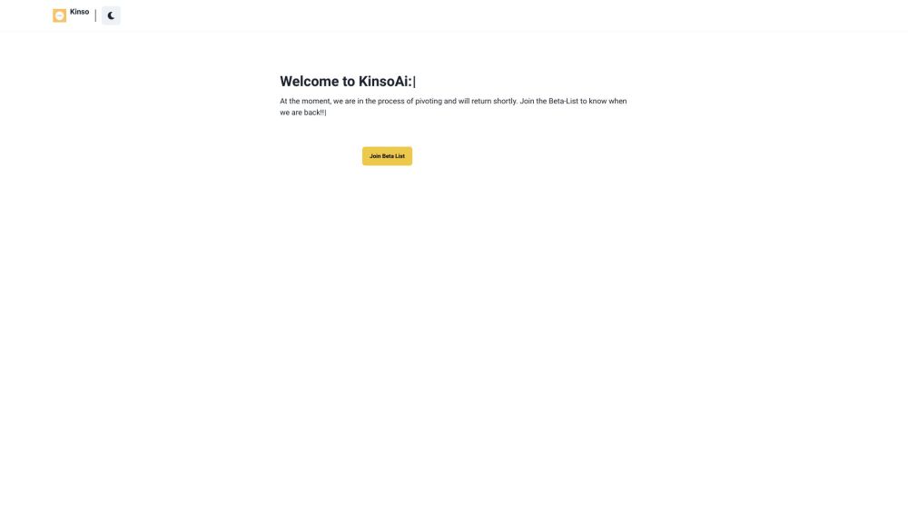 Kinso Website screenshot