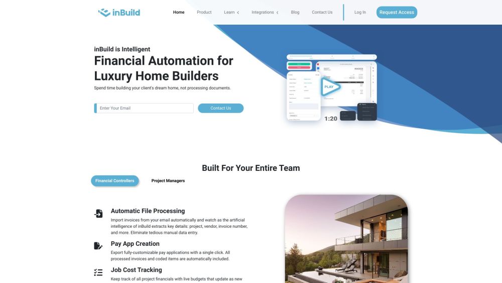 inBuild Website screenshot