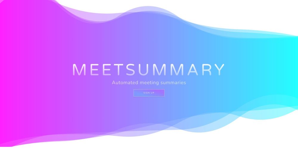 MeetSummary Website screenshot