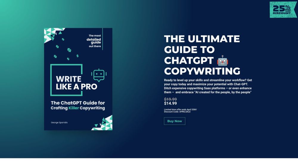 ChatGPT - The Ultimate Guide for Crafting Killer Copywriting Website screenshot