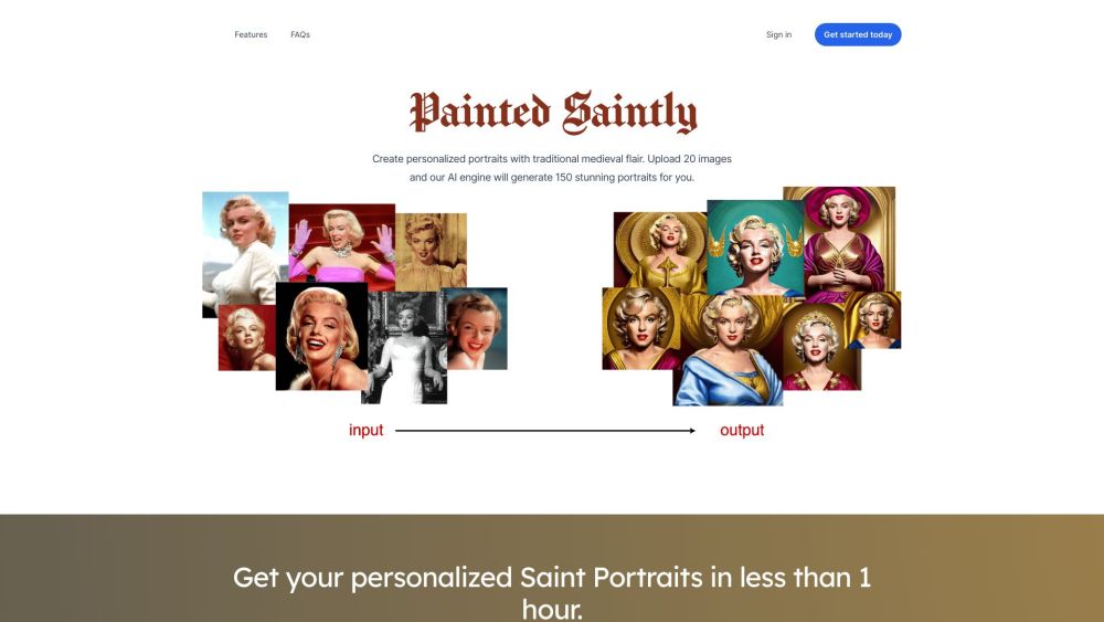 Painted Saintly Website screenshot