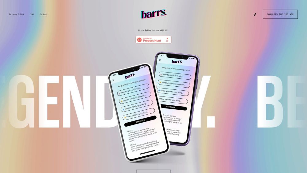 Barrs AI Website screenshot