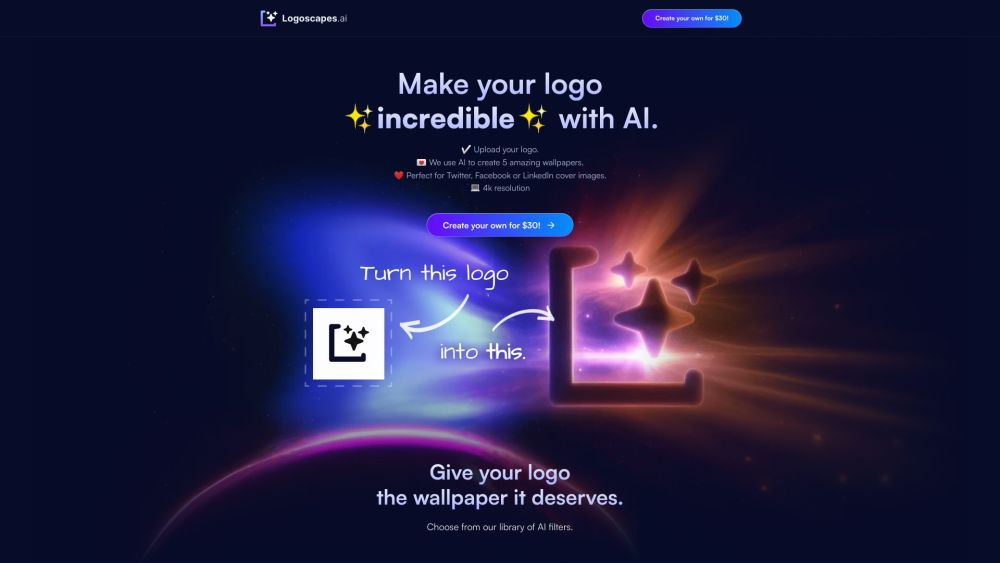 Logoscapes.ai Website screenshot