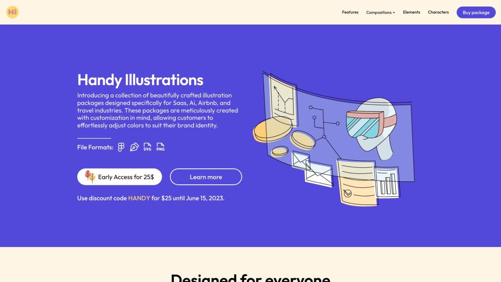 Handy Illustrations Website screenshot