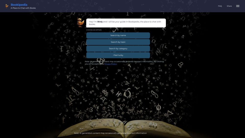 Bookipedia Website screenshot