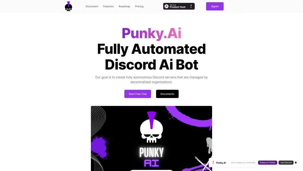 Punky.Ai Website screenshot