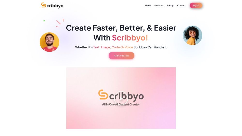 Scribbyo Website screenshot