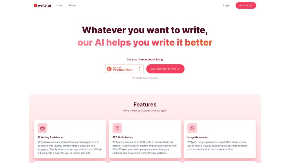 writy.ai Website screenshot