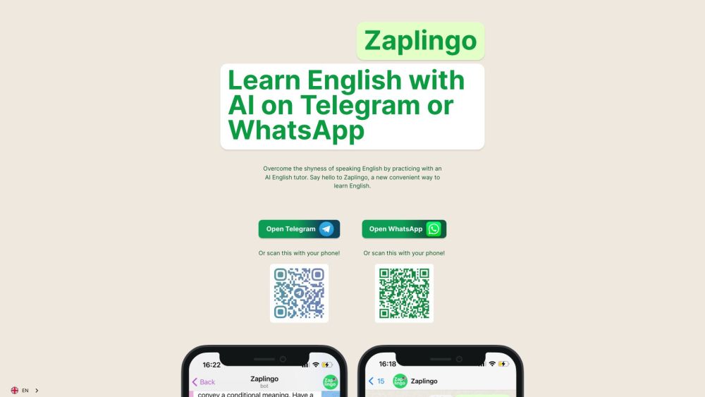 Zaplingo Website screenshot