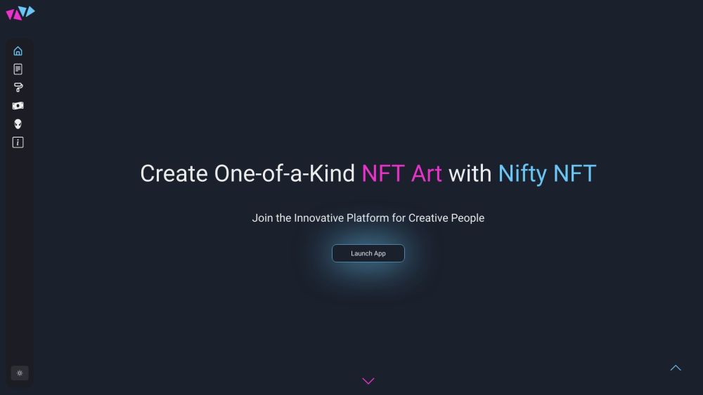 Nifty-NFT Website screenshot