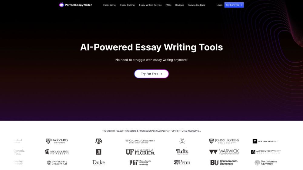 PerfectEssayWriter.ai Website screenshot